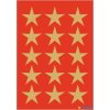 HERMA Adhesivo navideño estrellas 5 puntas dorado Ø 22 mm