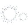 Pegatina estrellas 5 puntas, plata Ø 13 mm