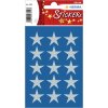 Pegatina HERMA estrellas 5 puntas, plata Ø 22 mm