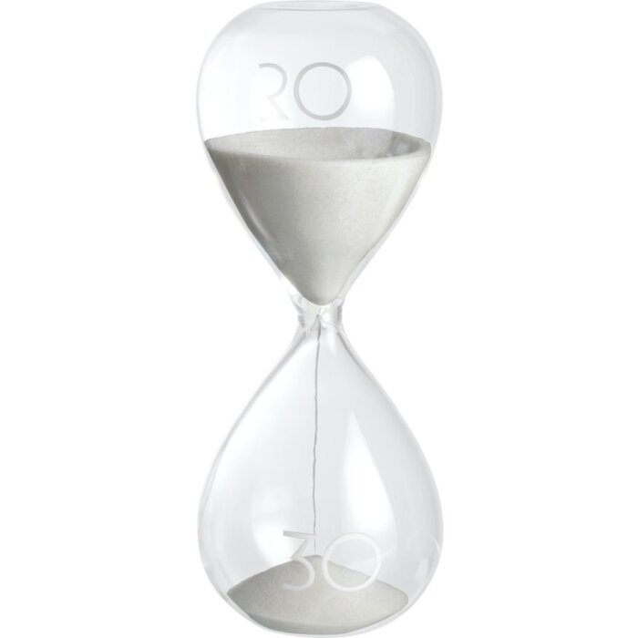 20QTHIRTY Reloj de arena Mascagni 19 cm blanco 30 minutos