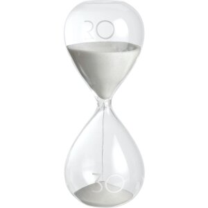 20QTHIRTY Reloj de arena Mascagni 19 cm blanco 30 minutos