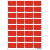 Etiquetas multiuso rojas 12x19 mm papel mate 160 unid.