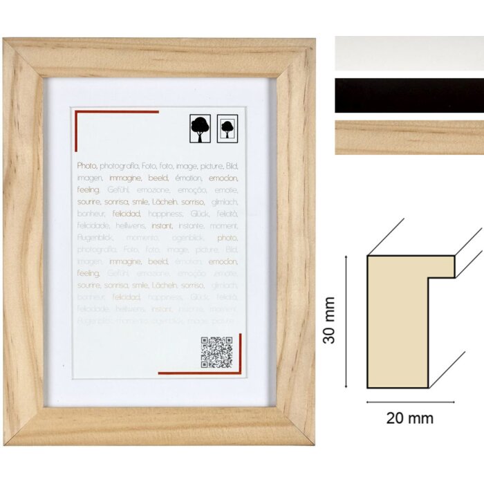 Ceanothe Marco de madera Smart con Passepartout