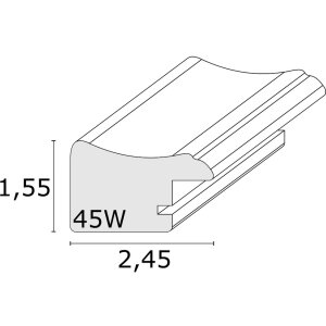Marco plástico blanco S45WF1