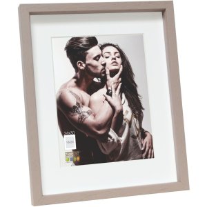 Marco con passepartout madera taupe S223K7
