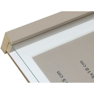Marco con passepartout madera taupe S223K7