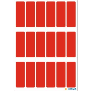 Etiquetas multiuso rojo 12x34 mm papel mate 90 unid.