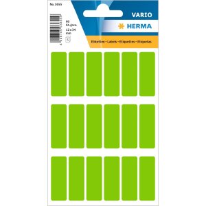 Etiquetas multiuso verde 12x34 mm papel mate 90 unid.