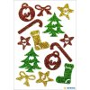 HERMA GLITTERY Símbolos navideños adhesivos 1 hoja