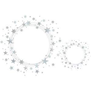 Pegatina de Navidad HERMA Estrellas plata