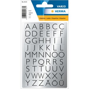 HERMA VARIO letras negras A-Z