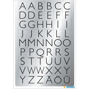HERMA VARIO letras negras A-Z