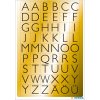 HERMA letras 13x12 mm A-Z pan de oro negro 4 hojas.