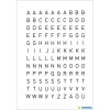 Letras 5 mm A-Z folio intemperie transparente negro 2 hojas