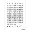 1-100 VARIO números etiquetas negro 2 hojas