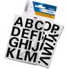 Letras 25 mm A-Z folio intemperie negro 2 hojas.