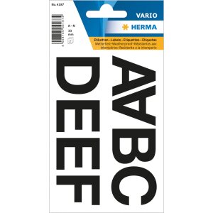 Letras Vario negras A-N de Herma
