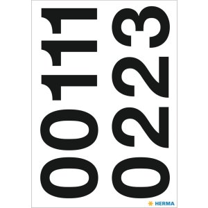 Herma Vario ETIQUETAS NUMÉRICAS 0-9 negro 2 hojas