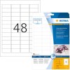 Etiquetas de seguridad blancas 45,7x21,2 mm lámina adhesiva extremadamente fuerte mate 1200 unid.