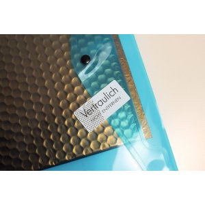 Etiquetas de seguridad blancas Ø 40 mm redondas lámina adhesiva extremadamente fuerte mate 600 unid.