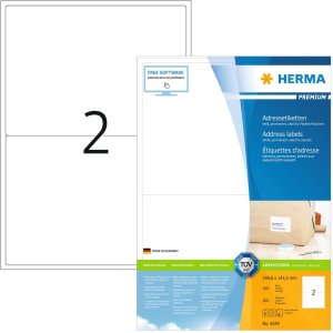 Etiquetas para direcciones Premium A4, papel blanco...