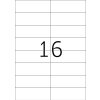 Etiquetas A4 verde 105x37 mm papel mate 1600 unid.