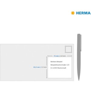 Etiquetas Premium A4, papel blanco 63,5x72 mm mate 1200 unid.