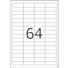 Etiquetas Premium A4, papel blanco 63,5x72 mm mate 1200 unid.
