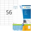 Etiquetas Premium A4, papel blanco 52,5x21,2 mm mate 5600 unid.