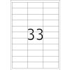 Etiquetas Premium A4, papel blanco 66x25,4 mm mate 3300 unid.