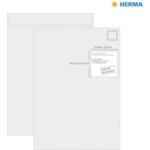 Etiquetas Premium A4, papel blanco 70x67,7 mm mate 1200 unid.