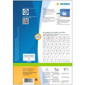 Etiquetas Premium A4, papel blanco 210x148 mm mate 200 unid.