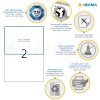 Etiquetas Premium A4, papel blanco 210x148 mm mate 200 unid.