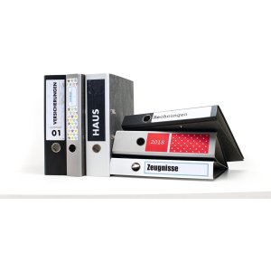 Etiquetas para carpetas A4 amarillas 192x61 mm papel opaco mate 400 unid.