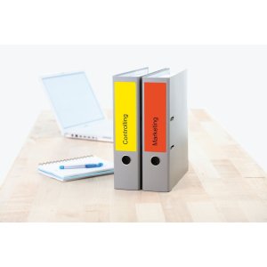 Etiquetas para carpetas A4 amarillas 192x61 mm papel opaco mate 400 unid.