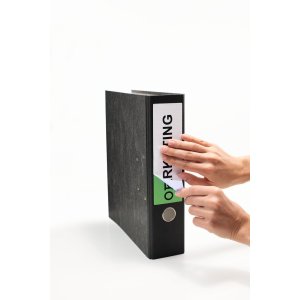 Etiquetas para carpetas A4 amarillas 192x61 mm papel opaco mate 400 unid.