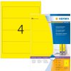 Etiquetas para carpetas A4 amarillas 192x61 mm papel opaco mate 400 unid.