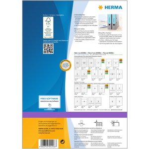 Etiquetas para carpetas A4 azul 192x61 mm papel opaco mate 400 unid.