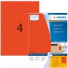 Etiquetas A4 rojo 105x148 mm papel mate 400 unid.