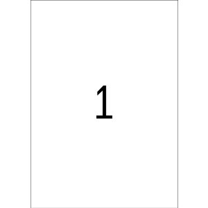 Etiquetas A4 rojo 210x297 mm papel mate 100 unid.