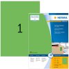 Etiquetas A4 verde 210x297 mm papel mate 100 unid.