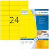 Etiquetas A4 amarillo 70x37 mm papel mate 2400 unid.