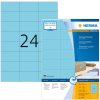 Etiquetas A4 azul 70x37 mm papel mate 2400 unid.