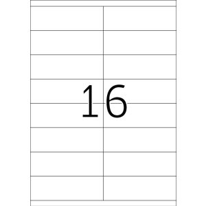 Etiquetas Premium A4, papel blanco 105x35 mm mate 1600 unid.
