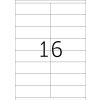 Etiquetas Premium A4, papel blanco 105x35 mm mate 1600 unid.