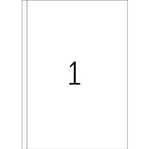 Etiquetas Premium A4, papel blanco 200x297 mm mate 100 unid.