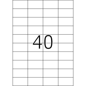 Etiquetas HERMA Premium A4, papel blanco 52,5x29,7 mm mate 4000 unid.