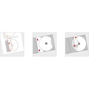 Etiquetas CD A4 blanco Ø 116 mm papel mate opaco 200 unidades