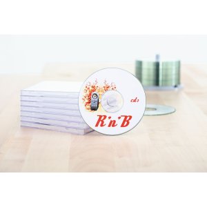 Etiquetas CD A4 blanco Ø 116 mm papel mate opaco 200 unidades