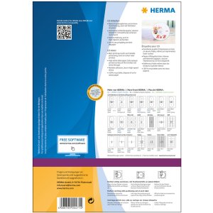 Etiquetas CD A4 blanco Ø 116 mm papel mate opaco 200 unidades